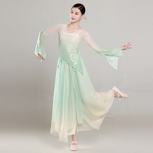 花神舞蹈服装飘逸新款身韵纱衣春三月演出服上春山簪花引古典舞服