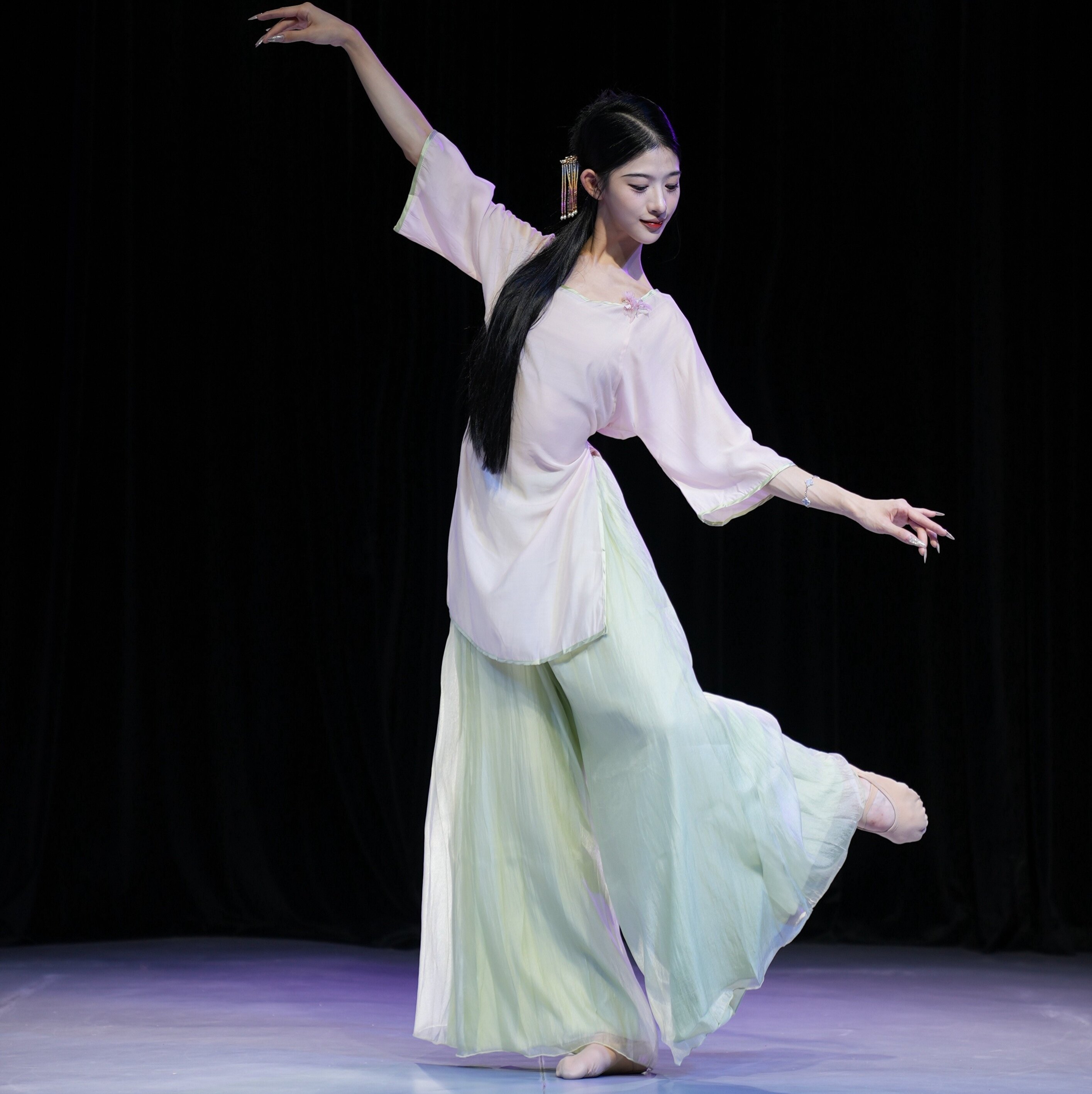 青玉恋古典舞套装清风徐来演出服古典舞小衫油纸伞春三月表演服装