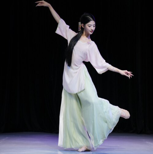 青玉恋古典舞套装清风徐来演出服古典舞小衫油纸伞春三月表演服装