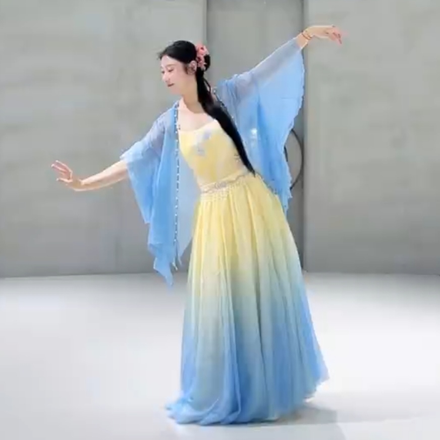 小船谣舞蹈套装苏州慢大摆裙念琵琶演出服入画江南古典舞表演服仙