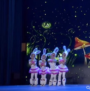 幼儿小白兔演出服兔气扬眉卡通动物服装大灰狼表演服装