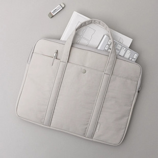 14寸手提电脑包包女2025新款大容量16寸笔记本大学生上课电脑包防震托特包