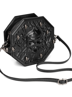 Stereoman 欧洲Banned暗黑系小方包骷髅斜挎包亚文化单肩包复古女