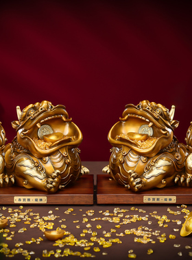 黄铜貔貅摆件吞宝兽桌面装饰品书房办公室居家工艺品摆设