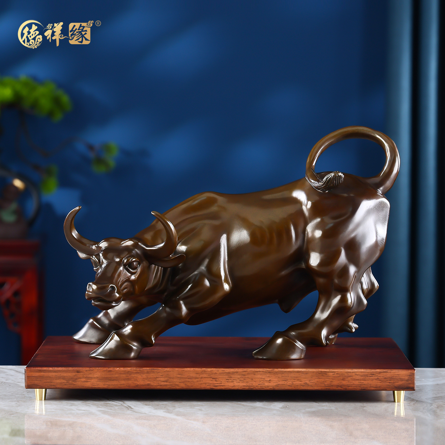 黄铜客厅办公室开业华尔街牛礼品