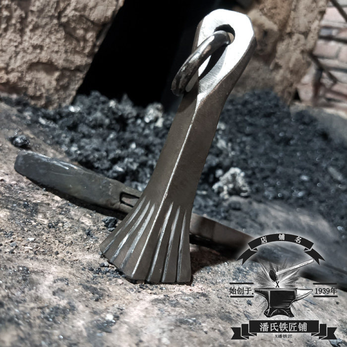 潘铁匠 手工捶打藏式流星锤果尔考儿铁角藏传老兵器老武器防身