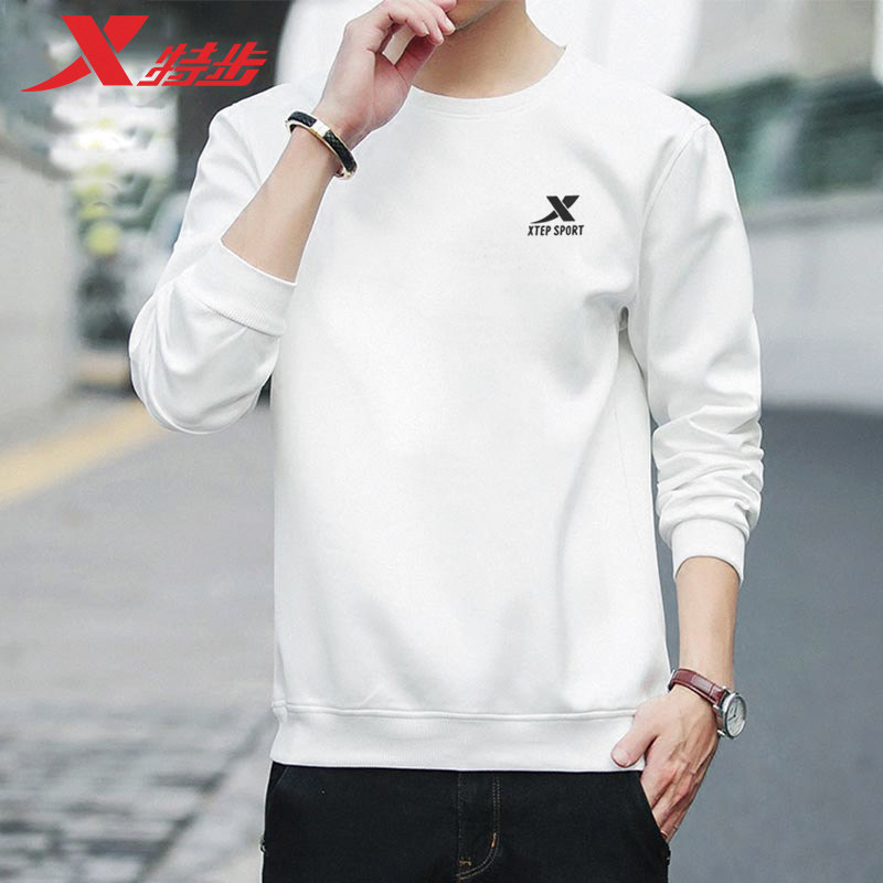 Xtep Sweater men's wear quality goods Autumn new pattern Socket T-shirts white fashion Easy leisure time Long sleeve motion jacketin the Sportswear/Casual Clothing , Sports Sweater/Pullover  category - from Buy2taobao.com to provide professional Taobao agent buy service