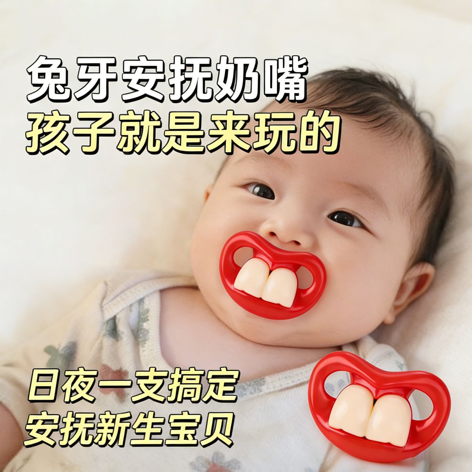 搞怪婴儿安抚奶嘴个性新生儿宝宝牙胶