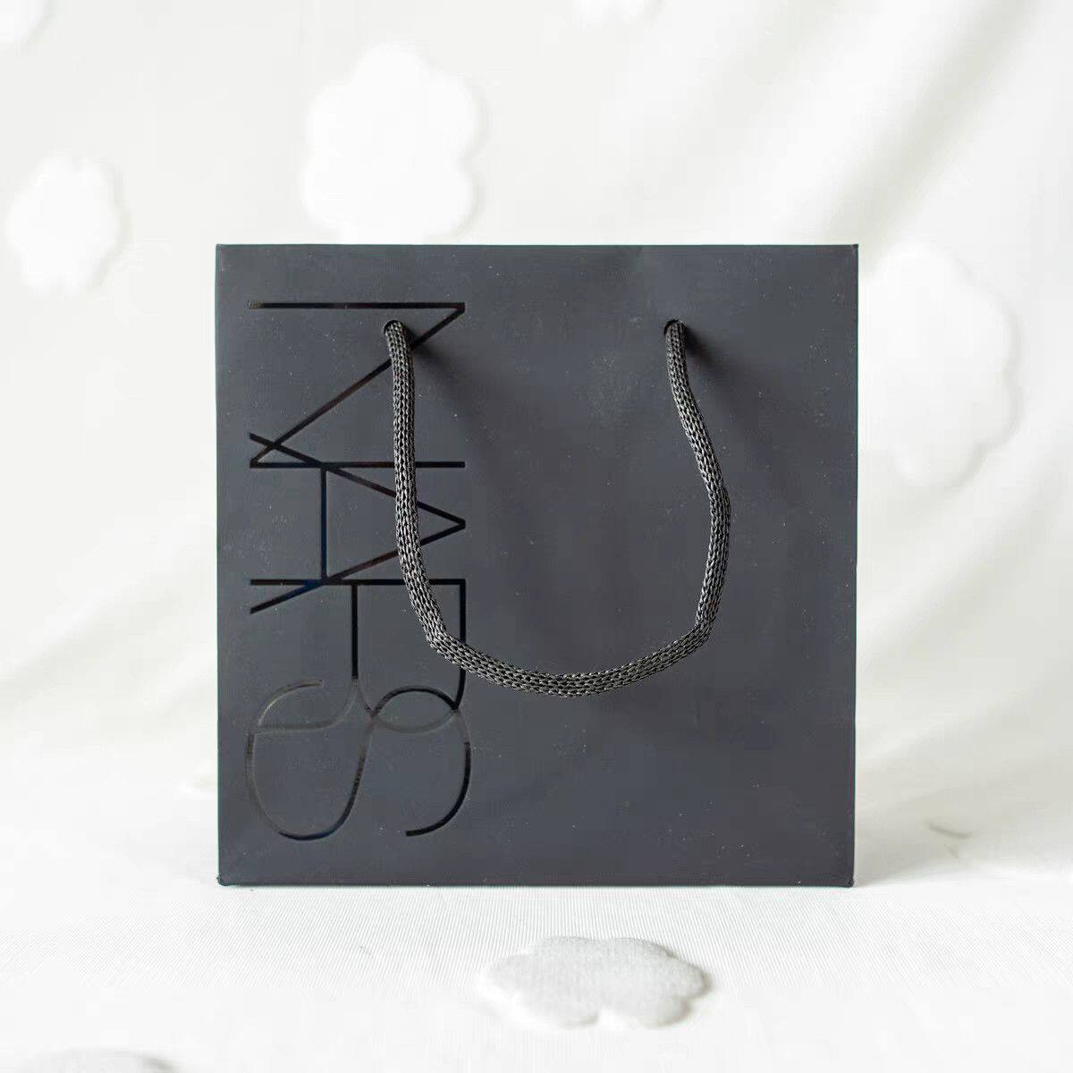 Nars纳斯礼品袋眼影粉饼纸袋腮红大白饼送礼礼物袋纸袋手提袋黑色