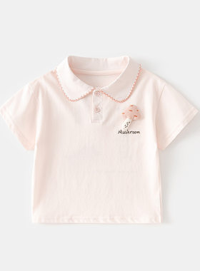 2026夏季新款卡通印花女童短袖t恤 湖州织里童装宝宝上衣polo衫
