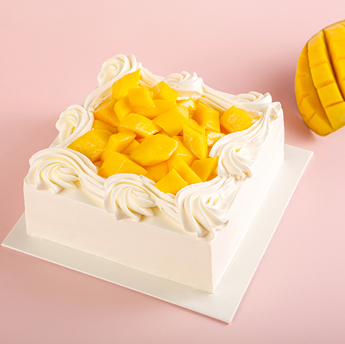 芒果乳脂淡奶油生日蛋糕