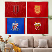 2026中超成都蓉城云南玉昆上海海港申花国安队挂布卧室宿舍背景布