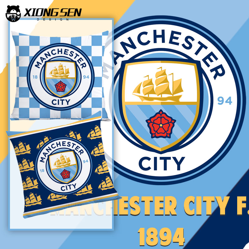 曼城队服曼彻斯特城蓝月亮抱枕办公室腰枕床头沙发靠垫汽车靠枕