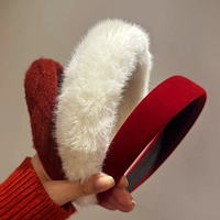 Твисеной тканый красный+белый плюш+винный красный бархат