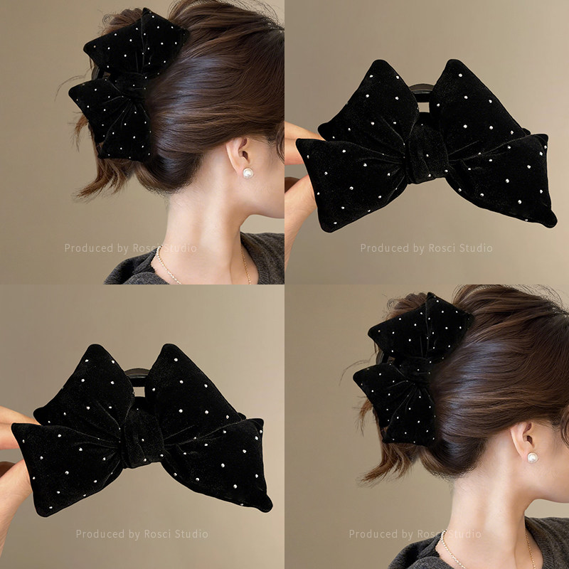 韩版新款满天星抓夹女气质立体蝴蝶结鲨鱼夹子大号发量多千金发饰,饰品/流行首饰/时尚饰品新,发饰,淘宝优惠券,粉丝福利购,淘宝优惠卷
