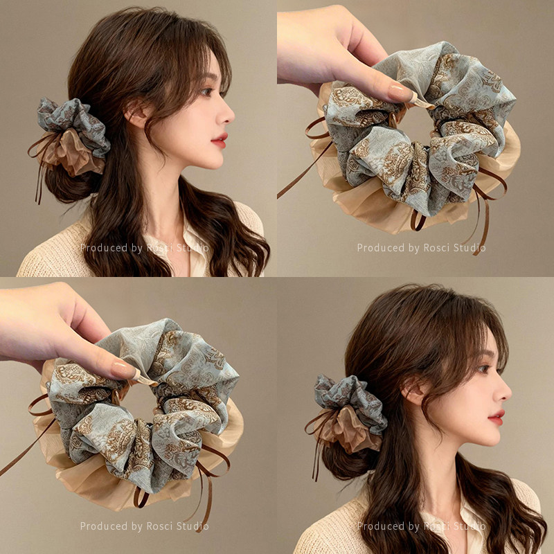复古碎花飘带大肠发圈女2026新款高级感低马尾扎丸子头花发绳发饰,饰品/流行首饰/时尚饰品新,发饰,淘宝优惠券,粉丝福利购,淘宝优惠卷