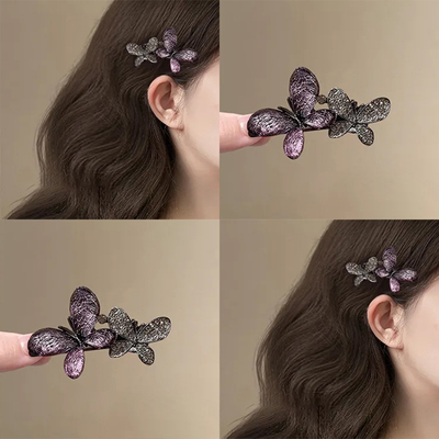韩系甜美蝴蝶超仙女碎发夹刘海夹侧边鸭嘴夹子发卡2026新款头饰品