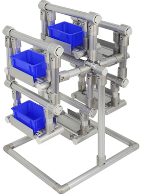 转盘型旋转装置/教学模组/第三代铝合金精益管/LCIA/低成本自动化