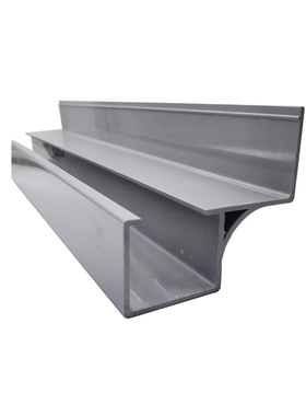 流利条塑料L型挡边灰色米黄色塑料直挡边 三代精益管滑滚轮滑轨