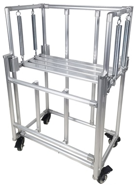 自动升降弹簧车 LCIA 第三代铝合金精益管无动力低成本物料升降架