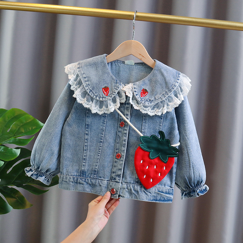 儿童装春秋款长袖外套牛仔上衣潮