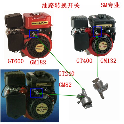 三菱汽油机GT600油开关