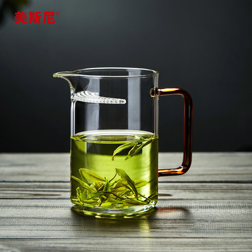 美斯尼玻璃一体过滤绿茶泡茶器