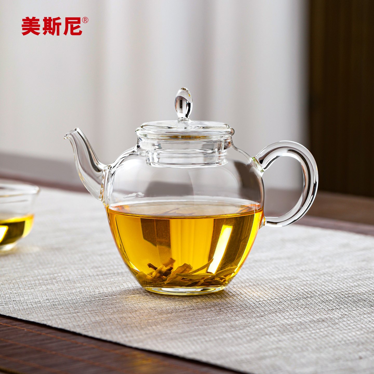 玻璃泡茶壶耐高温加厚过滤茶水分离家用高硼硅花茶壶小号功夫茶具