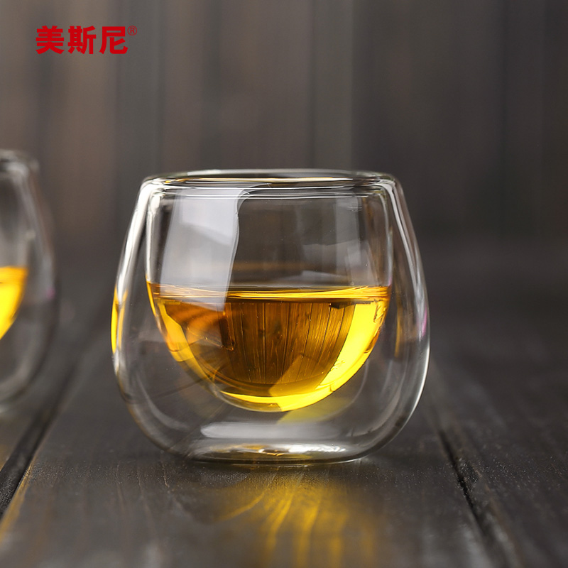 美斯尼小茶杯双层玻璃加厚主人杯