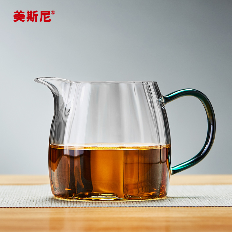 美斯尼玻璃公道杯耐热茶海功夫茶具分茶器日式透明泡茶过滤配件