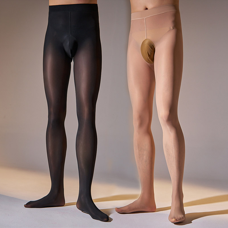 男士连裤丝袜120D微透春秋