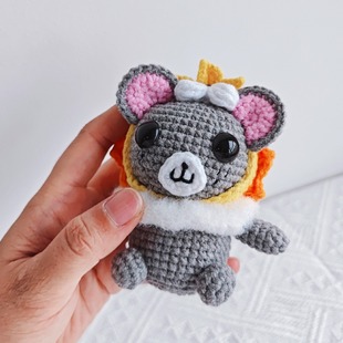他泰GMM周边手工钩织玩偶猪米妮丝丝lookkhunnoo 挂件材料包成品