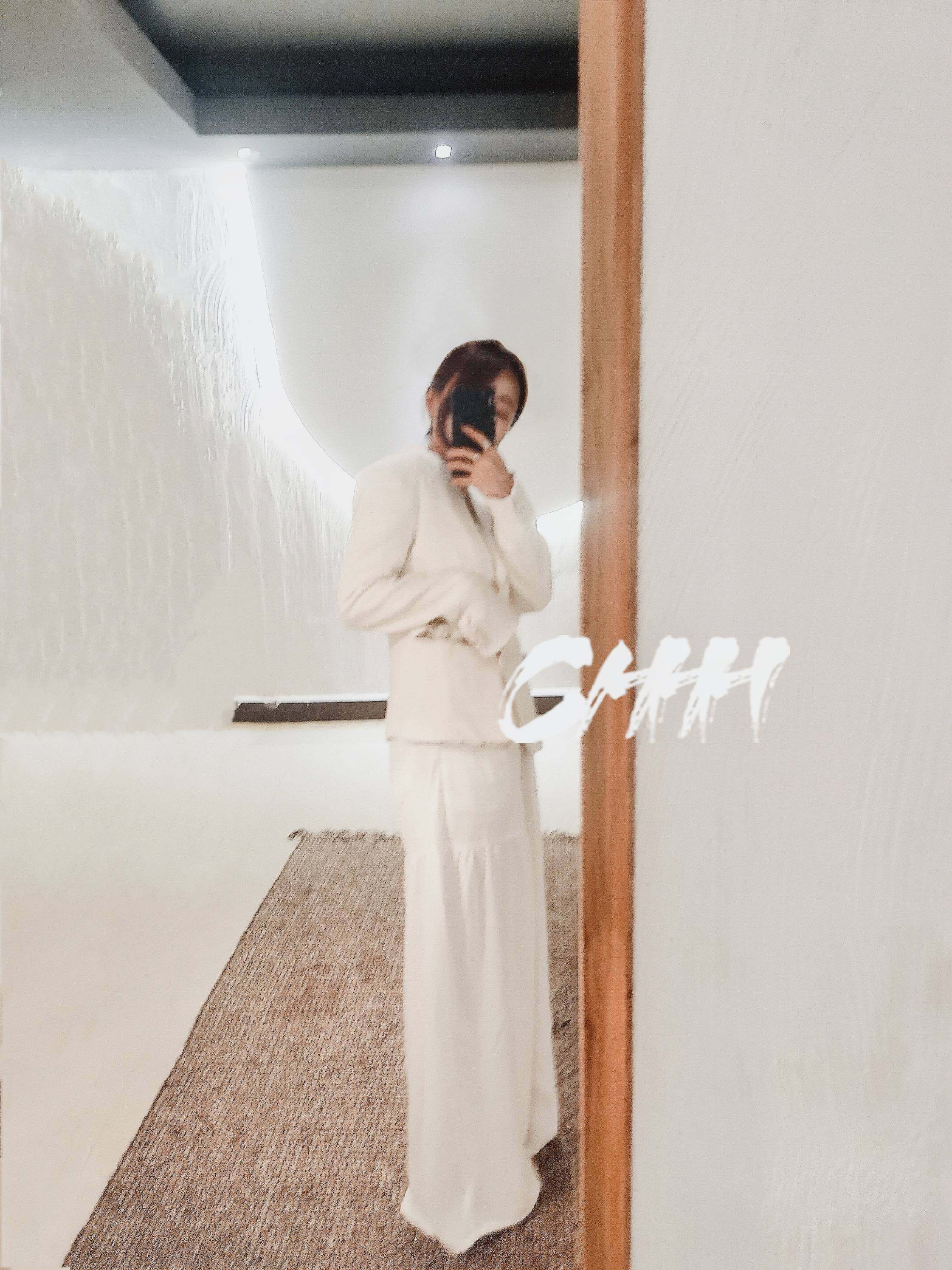 ch最爱纯白神裤大口袋阔腿裤