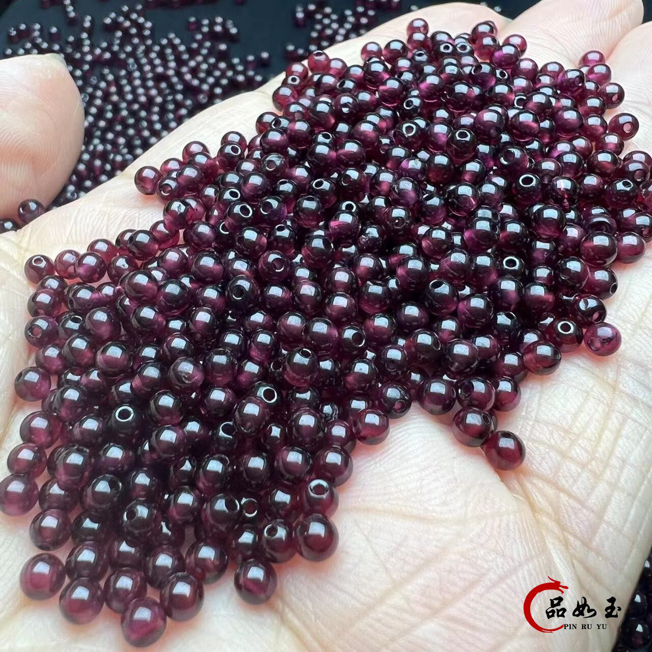 石榴石散珠天然收藏级品质酒红色手工diy编制手串手链项链半成品