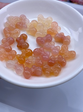 14x11mm盐源玛瑙胖蝴蝶2个