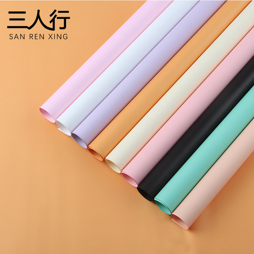 鲜花包装纸情人节花束花艺纸材料手工包花纸韩式防水纯色欧雅纸