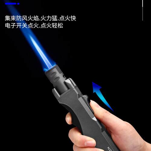 中邦ZB325充气直冲喷火枪 金属雪茄烧烤防风打火机礼盒