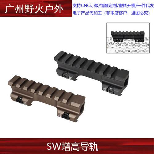 SW Picatinny Riser for Aimpoint Micro T 2 Mount 导轨