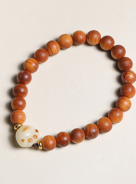 陈化柏木DIY喵爪款可爱风手串手链单圈款男女款文玩装饰首饰