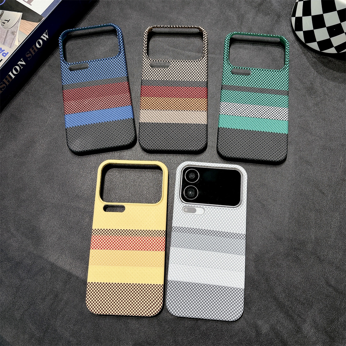 适用于小米17Pro手机壳碳纤维纹