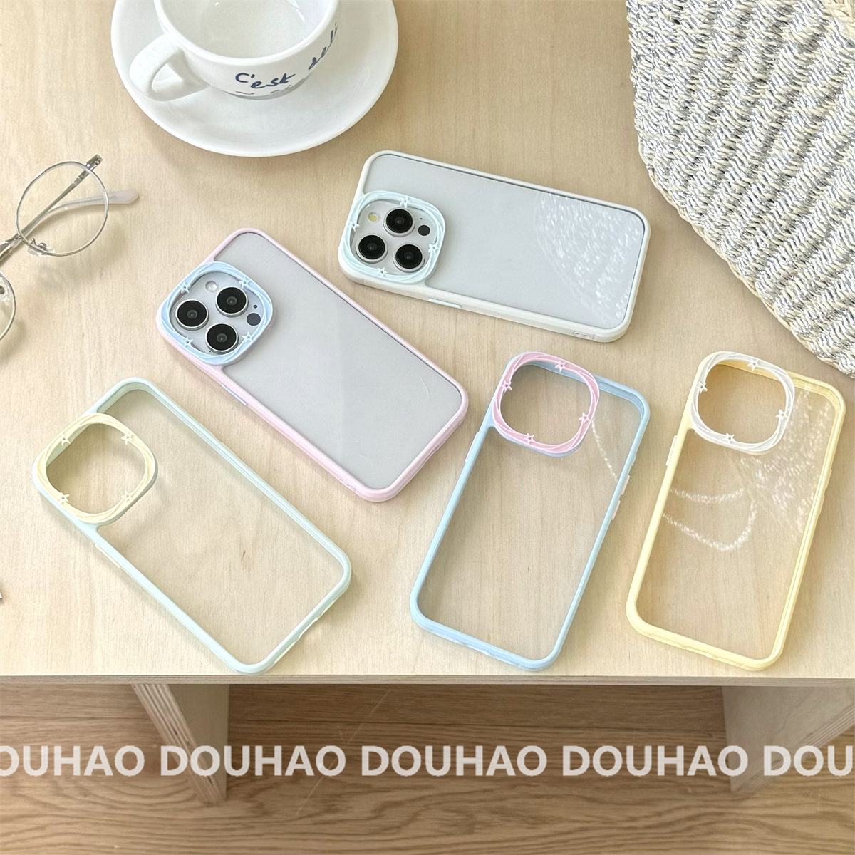 适用于苹果手机壳旋转星星镜头框