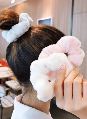 新款毛绒发圈大肠圈仙女秋冬ins肥肠圈头绳女发饰少女头饰发绳