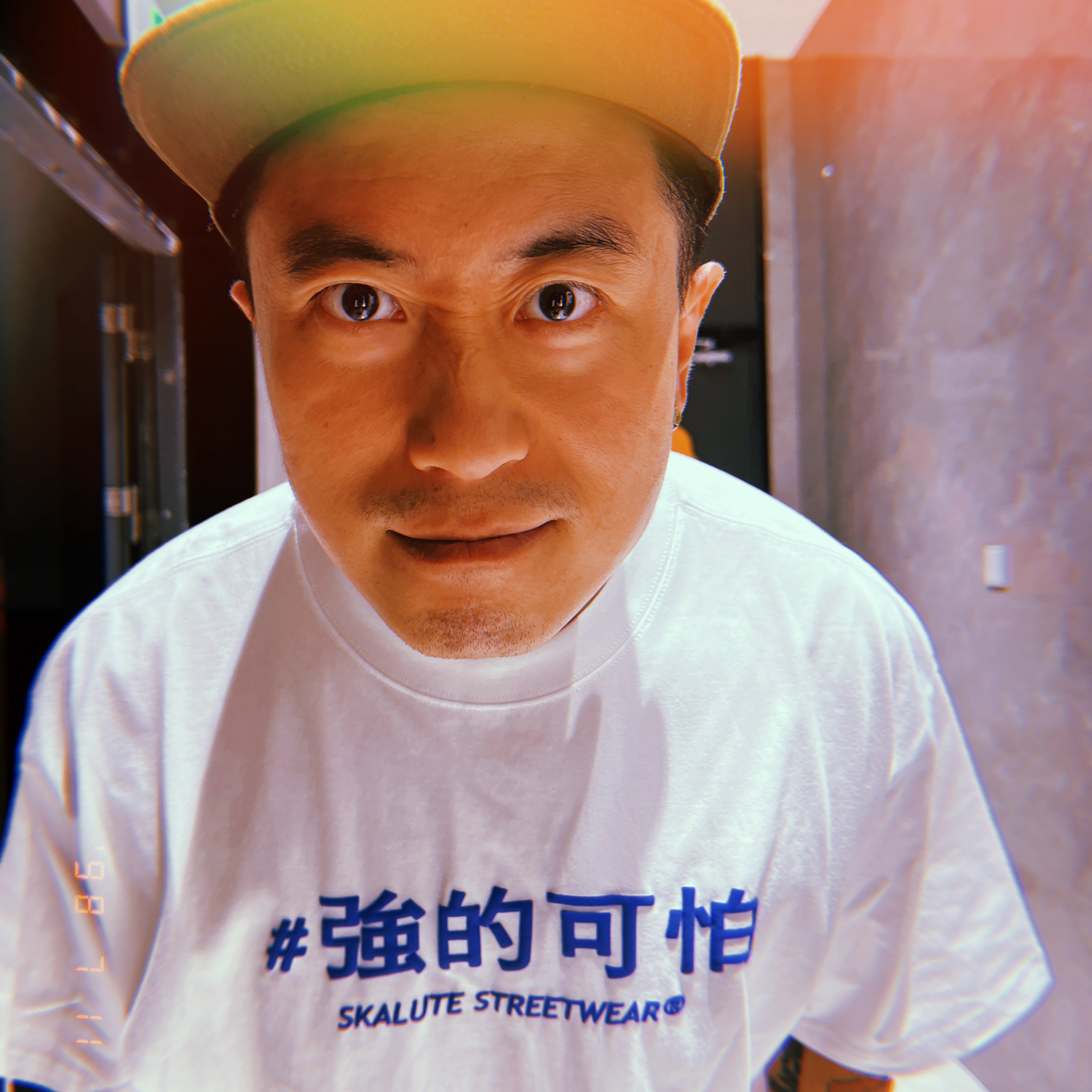 SKALUTE短袖T恤街头滑板发泡印花
