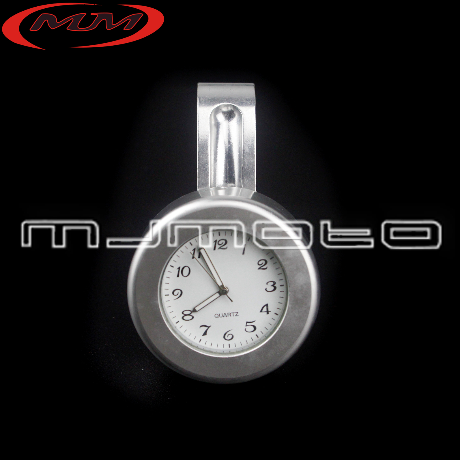 通用摩托车防水防震铝合金车把仪表 电镀表 行车载计时表时钟表