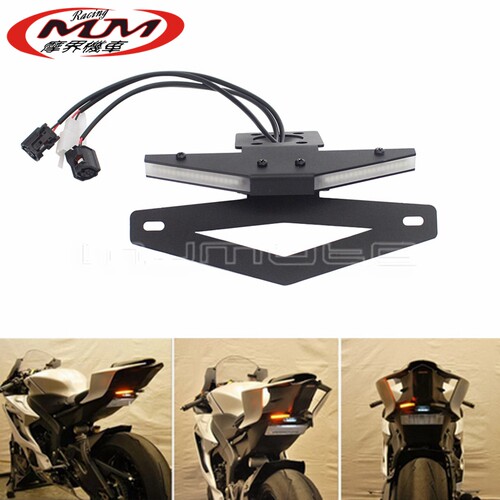 适用雅马哈摩托车配件改装YZF R6短尾车牌照架转向灯2017-2019年