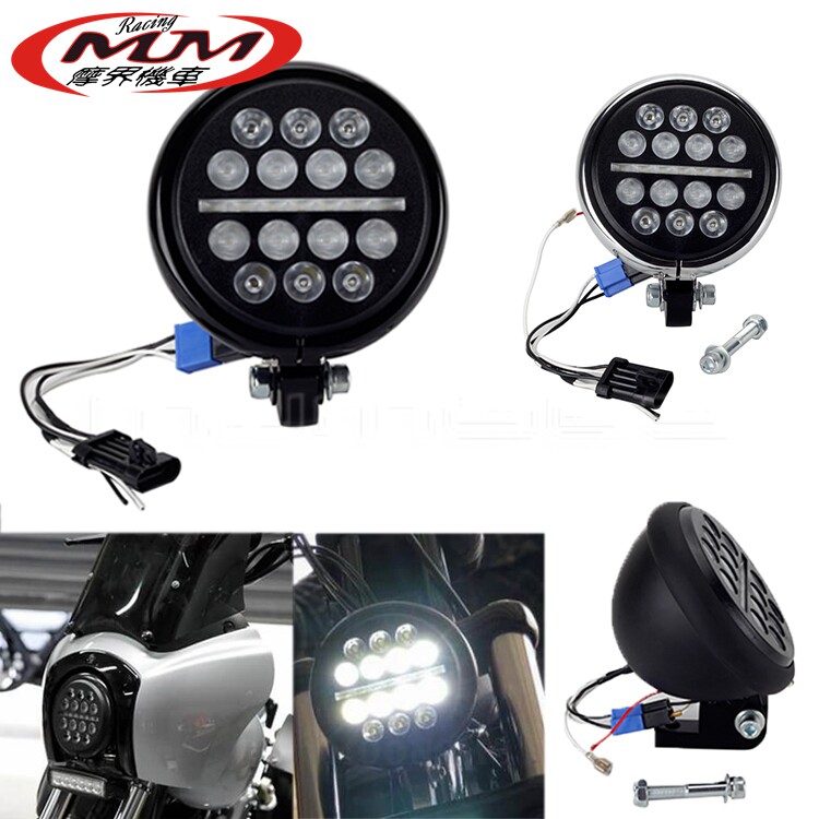 摩托车改装件适用哈雷戴娜FXDXT T-sport防振LED前大灯灯壳延长件