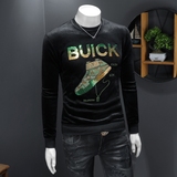 秋冬装新款金丝绒加绒加厚卫衣7305P115，男装卫衣，电商D302