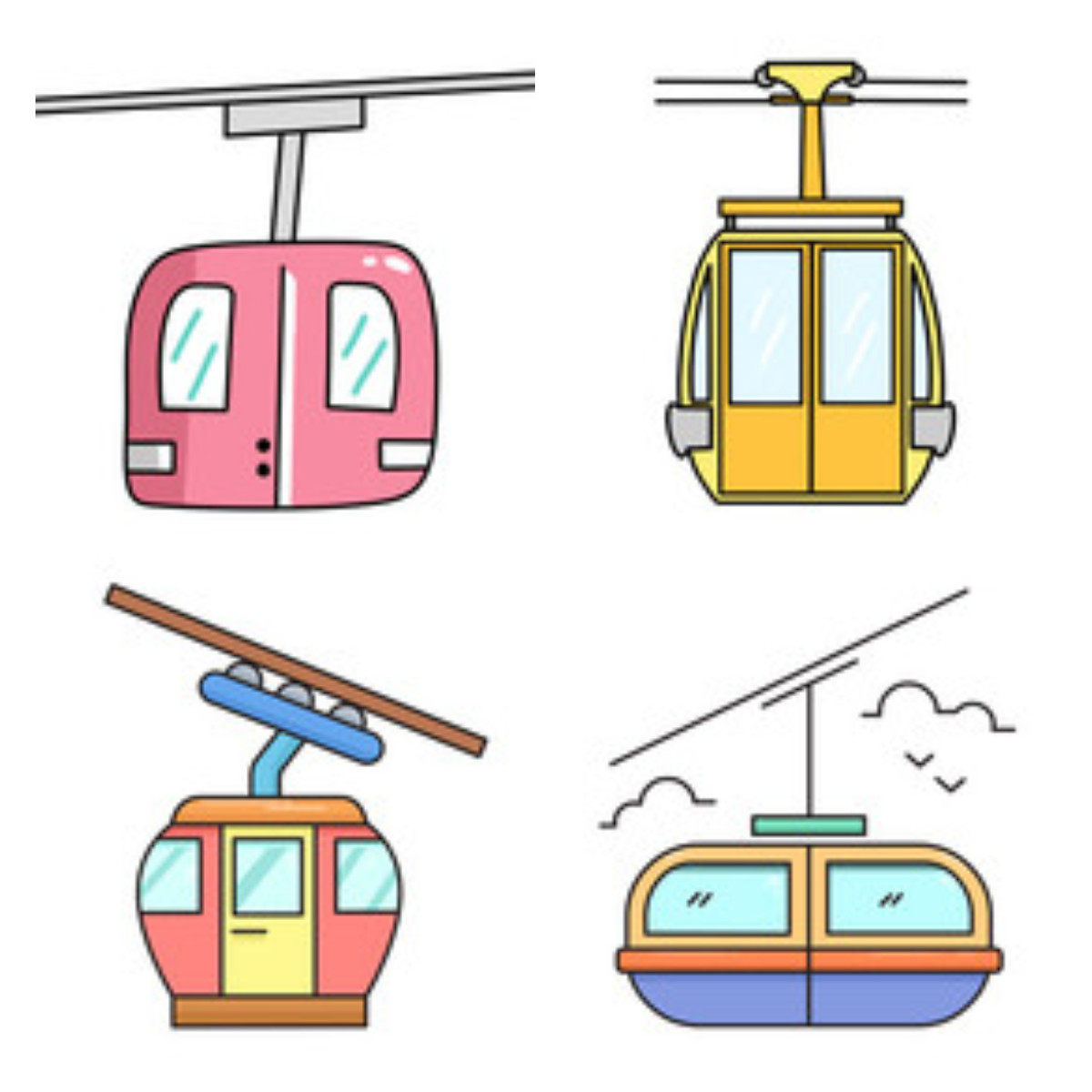 空中缆车儿童数字油画24小时发货填色零基础减压简易涂鸦diy手工