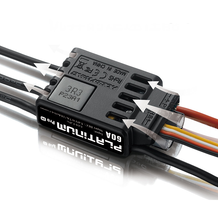 기존 HOBBYWING 60A V4 380 420 브러시리스 ESC 플래티넘 하이 엔드 전자 속도 조절기