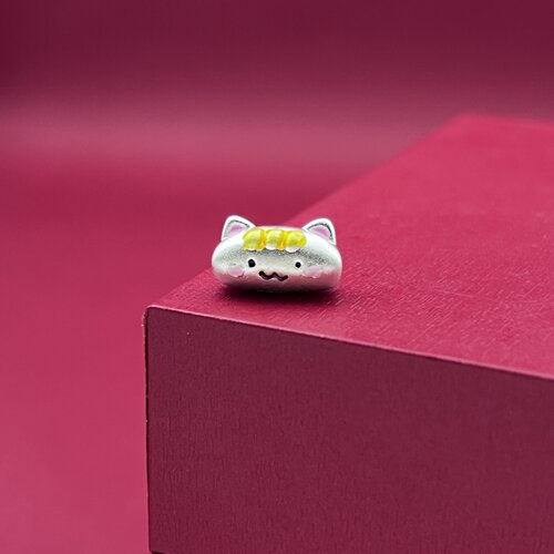 纯银隔珠3D足银999凯蒂猫珐琅彩